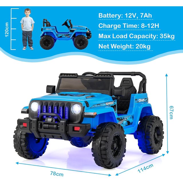 OLAKIDS Kids Ride on Truck 12V Electric Vehicle with Remote Control