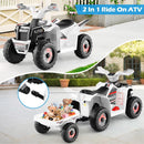 OLAKIDS 6V Kids ATV with Removable Trailer, Forward Backward Function, Widened & Wear-Resistant Wheels, Ride On Toy for Toddlers