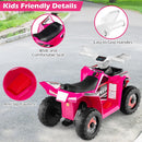 OLAKIDS 6V Kids ATV with Removable Trailer, Forward Backward Function, Widened & Wear-Resistant Wheels, Ride On Toy for Toddlers