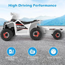 OLAKIDS 6V Kids ATV with Removable Trailer, Forward Backward Function, Widened & Wear-Resistant Wheels, Ride On Toy for Toddlers