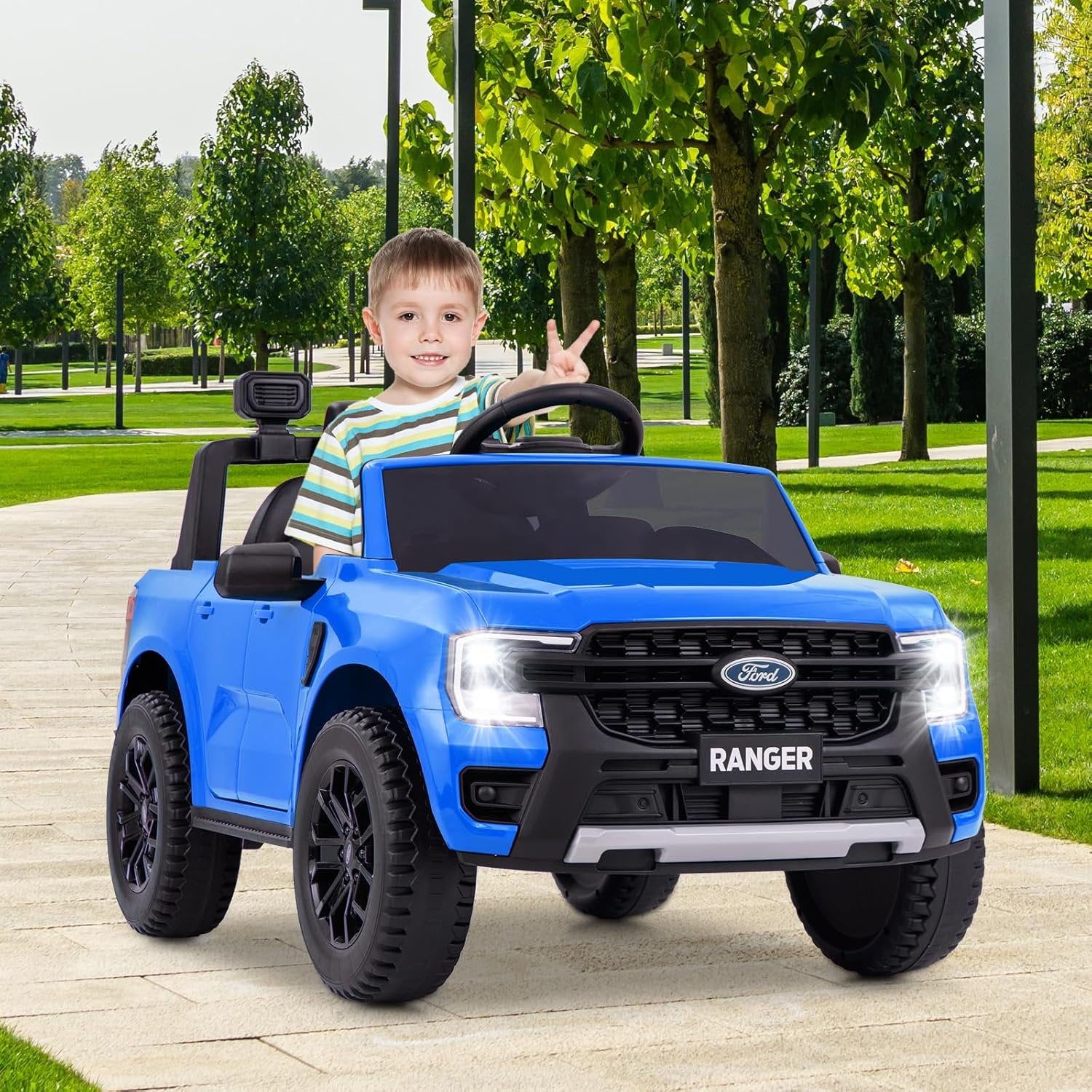 OLAKIDS Licensed Ford Ranger Ride on Car for Kids by OLAKIDS, 12V Electric Vehicle