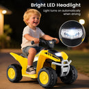 Licensed Caterpillar Kids ATV by OLAKIDS, 6V 4 Wheeler Battery Powered Motorized Quad with LED Headlight Horn for Boys Girls Ages 1.5-3