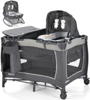 INFANS 4 in 1 Pack and Play, Portable Baby Kid Infant, Travel Playard with Bassinet, Mattress, Diaper Changer
