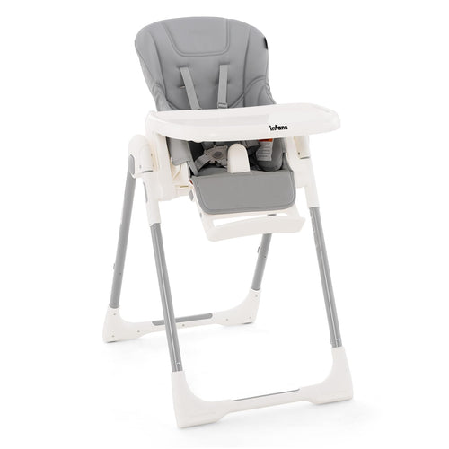 INFANS Foldable High Chair for Babies & Toddlers with Multiple Adjustable Backrest, Footrest and Seat Height