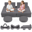 OLAKIDS Modular Kids Play Couch, 6 PCS Toddler Creative Sectional Fort Building Sofa for Playroom, Bedroom