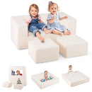 INFANS Modular Kids Play Couch, Toddler Sectional Fort Building Sofa