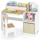 OLAKIDS Kids Table and Chair Set, Toddler Art Craft Play Wood Activity Desk with Chairs, Children Furniture