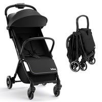 INFANS Lightweight Baby Stroller, One-Hand Gravity Fold, Compact Travel Stroller for Airplane