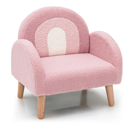 OLAKIDS Kids Sofa, Toddler Armchair with Solid Wooden Frame Anti-Tipping Design Plush Fabric