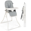 INFANS Baby High Chair, Quick Folding Portable Highchair for Babies and Toddlers with Adjustable Footrest Removable Dishwasher Tray PU Seat