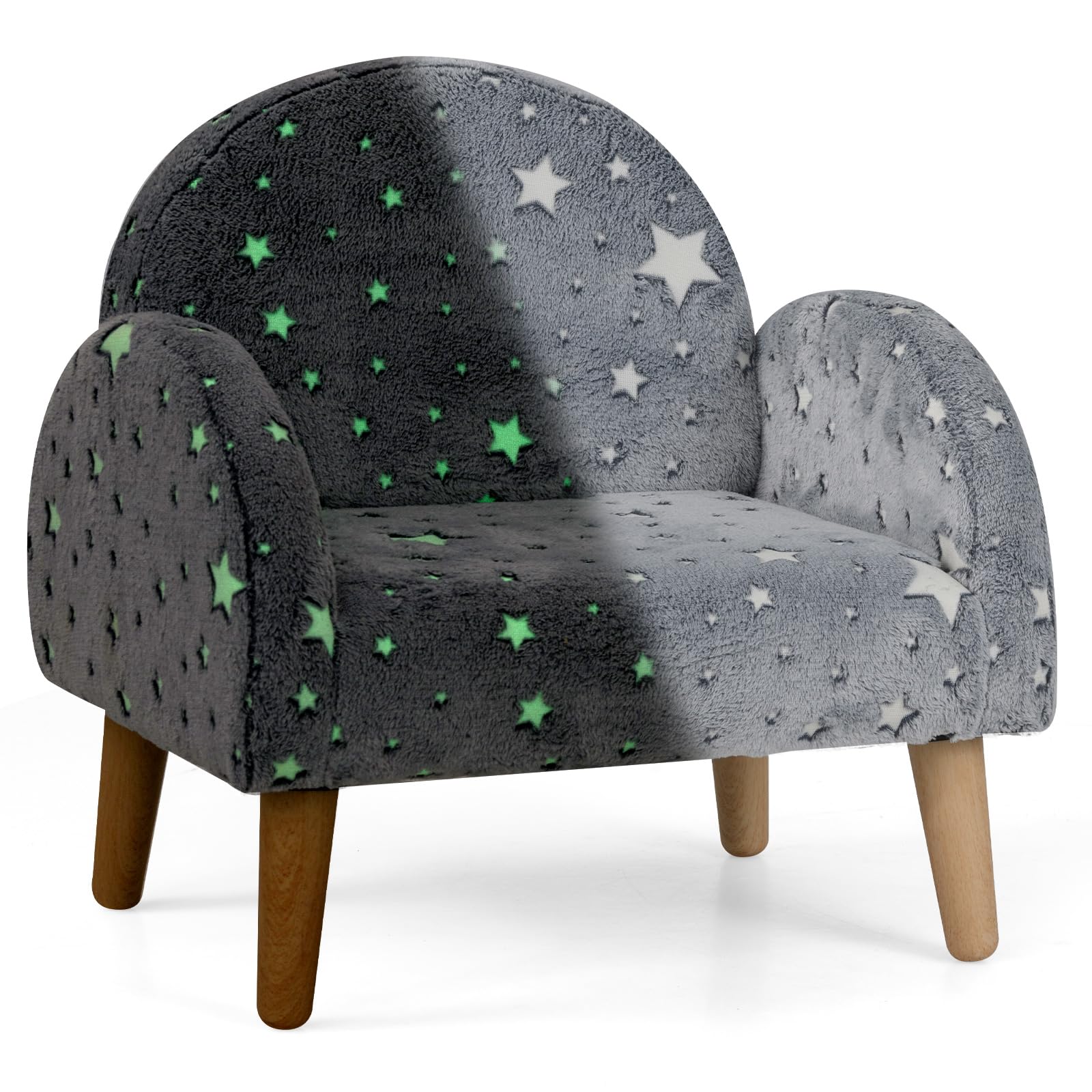 OLAKIDS Kids Sofa with Glow in The Dark, Toddler Armchair Couch