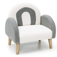 OLAKIDS Kids Sofa, Toddler Armchair with Solid Wooden Frame Anti-Tipping Design Plush Fabric