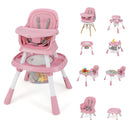 INFANS 9 in 1 High Chair, Convertible Baby Highchair, Table and Chair Set Building Block Infant Dining Booster Seat