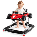 INFANS 4 in 1 Baby Walker, Foldable Toddler Activity Center with Adjustable Height, Removable Toy Tray, Push Walker