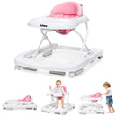 INFANS Foldable Baby Walker, 3 in 1 Toddler Walker Learning-Seated Walk-Behind for Boys and Girls
