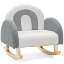 OLAKIDS Kids Sofa, Toddler Rocking Chair with Solid Wooden Frame, Anti-Tipping Design, Plush Fabric, Children Armchair OLAKIDS
