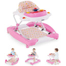 INFANS Baby Walker, 5 in 1 Behind Walker Learning Seated Rocker Bouncer with Removable Music Tray, Adjustable Height