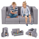 INFANS Modular Kids Play Couch, 8 PCS Toddler Creative Sectional Fort Building Sofa