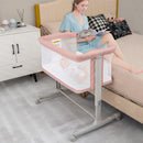 INFANS 3 in 1 Baby Bassinets, Bedside Sleeping for Newborn, Folding Crib with Mattress, Easy to Assemble Cradle