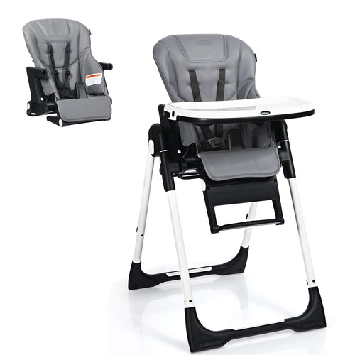 INFANS 4 in 1 High Chair–Booster Seat, Convertible Highchair, Installation-Free,Simple Fold for Baby, Infant& Toddler