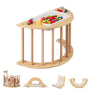 OLAKIDS Wooden Arch Climber Rocker with Soft Cushion for Toddlers
