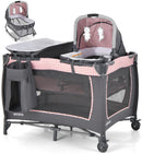 INFANS 4 in 1 Pack and Play, Portable Baby Kid Infant, Travel Playard with Bassinet, Mattress, Diaper Changer
