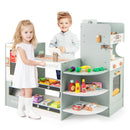 OLAKIDS Grocery Store Playset, Kids Play Store, Wooden Supermarket Playset, Pretend Play Store Gift for Toddler