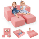 INFANS Modular Kids Play Couch, Toddler Sectional Fort Building Sofa