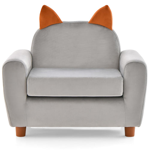OLAKIDS Kids Sofa, Children Armrest Chair with Sturdy Wood Construction and Dutch Velvet