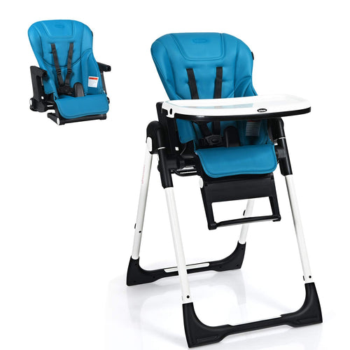 INFANS 4 in 1 High Chair–Booster Seat, Convertible Highchair, Installation-Free,Simple Fold for Baby, Infant& Toddler