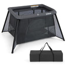 INFANS Travel Crib, Portable Baby Playpen with Removable Bassinet Soft Mattress, Foldable Lightweight Playard Nursery Center