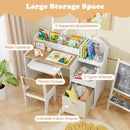 OLAKIDS Kids Table and Chair Set, Toddler Art Craft Play Wood Activity Desk with Chairs, Children Furniture
