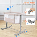 INFANS 3 in 1 Baby Bassinets, Bedside Sleeping for Newborn, Folding Crib with Mattress, Easy to Assemble Cradle