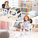 INFANS 5 in 1 Baby High Chair, Convertible Toddler Table Chair Set,  Multi-Function Seat with Lockable Universal Wheels