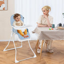 INFANS Baby High Chair, Quick Folding Portable Highchair for Babies and Toddlers with Adjustable Footrest Removable Dishwasher Tray PU Seat
