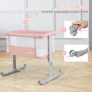 INFANS 3 in 1 Baby Bassinets, Bedside Sleeping for Newborn, Folding Crib with Mattress, Easy to Assemble Cradle