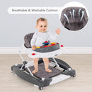 INFANS Baby Walker, 5 in 1 Behind Walker Learning Seated Rocker Bouncer with Removable Music Tray, Adjustable Height