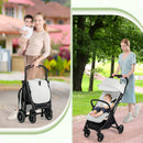 INFANS Lightweight Baby Stroller, One-Hand Gravity Fold, Compact Travel Stroller for Airplane