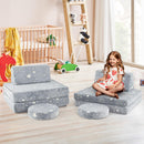 OLAKIDS Modular Kids Play Couch, 6 PCS Toddler Creative Sectional Fort Building Sofa for Playroom, Bedroom