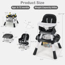 INFANS 9 in 1 High Chair, Convertible Baby Highchair, Table and Chair Set Building Block Infant Dining Booster Seat