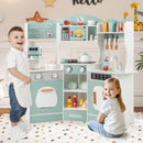 OLAKIDS Corner Kids Kitchen Playset, Toddler Wooden Pretend Cooking Set