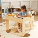 OLAKIDS Kids Table and Chair Set, Wooden Activity Table for Toddlers