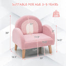 OLAKIDS Kids Sofa, Toddler Armchair with Solid Wooden Frame Anti-Tipping Design Plush Fabric