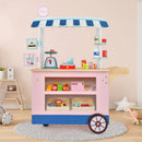 OLAKIDS Wooden Grocery Store Marketplace Toy, Supermarket Pretend Play, Fun Indoor Farmer's Market Stand Set