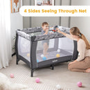 INFANS 4 in 1 Pack and Play, Portable Baby Kid Infant, Travel Playard with Bassinet