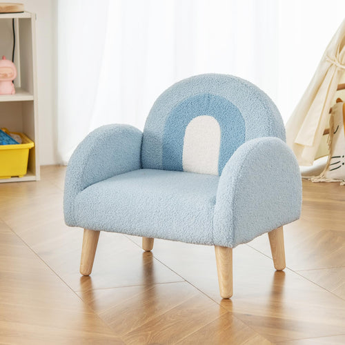 OLAKIDS Kids Sofa, Toddler Armchair with Solid Wooden Frame Anti-Tipping Design Plush Fabric