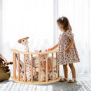 OLAKIDS Wooden Arch Climber Rocker with Soft Cushion for Toddlers