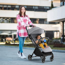 INFANS Lightweight Baby Stroller, One-Hand Gravity Fold, Compact Travel Stroller for Airplane
