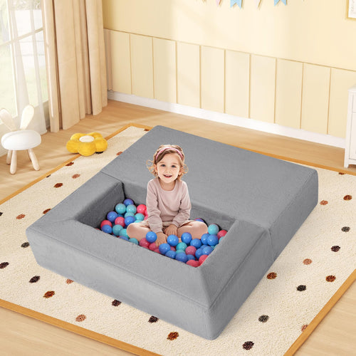 INFANS Modular Kids Play Couch, Toddler Sectional Fort Building Sofa