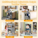 OLAKIDS Toddler Standing Tower, Kids Montessori Kitchen Step Stool Helper